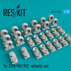 Reskit RS72-0183 - 1/72 Tu-22M/M2/M3 wheels set, scale Resin Detail kit