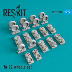 Reskit RS72-0184 - 1/72 Tu-22 wheels set, scale model Resin Detail kit