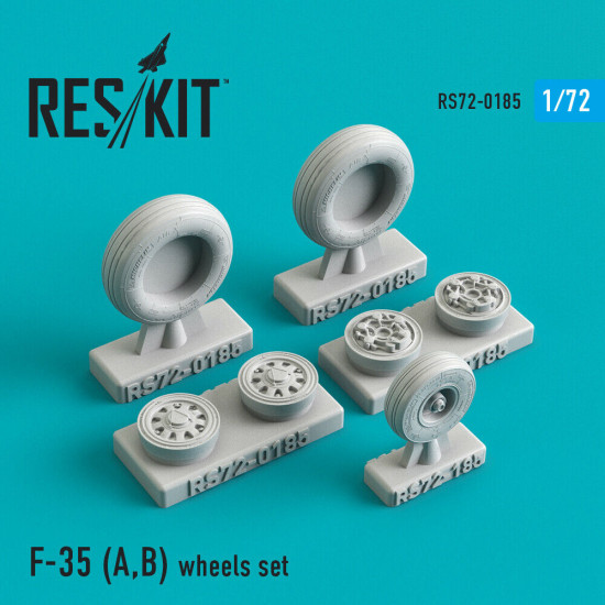 Reskit RS72-0185 - 1/72 F-35 (A,B) wheels set, scale model Resin Detail kit