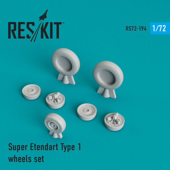 Reskit RS72-0194 - 1/72 Super Etendard wheels set, scale Resin Detail kit