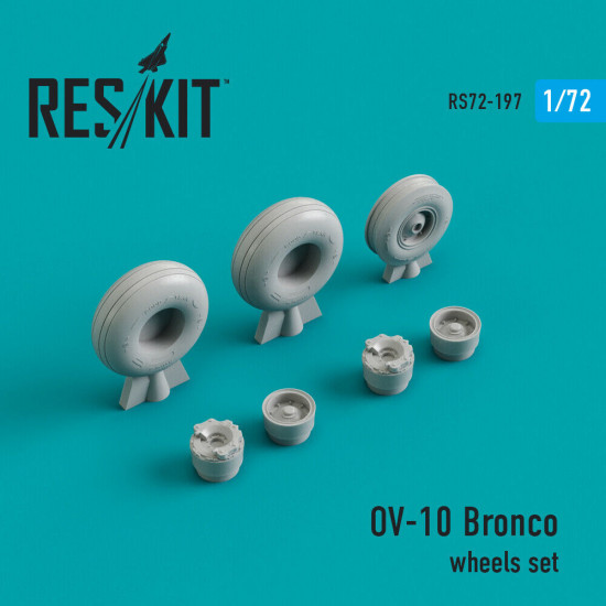 Reskit RS72-0197 - 1/72 OV-10 Bronco wheels set scale Resin Detail model kit