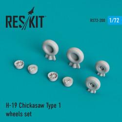 Reskit RS72-0200 - 1/72 H-19 Chickasaw Type 1 wheels set scale Resin Detail kit