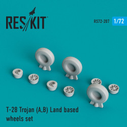Reskit RS72-0207 - 1/72 T-28 Trojan (A,B) Land based wheels set Resin Detail kit
