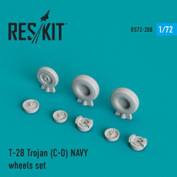 Reskit RS72-0208 - 1/72 T-28 Trojan (C-D) NAVY wheels set scale Resin Detail kit