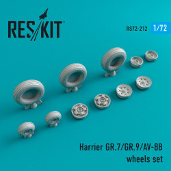 Reskit RS72-0212 - 1/72 Harrier GR.7/GR.9/AV-8B wheels set scale Resin Detail