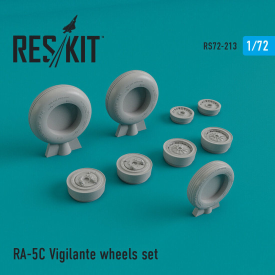 Reskit RS72-0213 - 1/72 RA-5 Vigilante wheels set scale Resin Detail kit