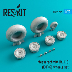 Reskit RS72-0216 - 1/72 Bf.110 (E/F/G) wheels set scale model Resin Detail kit
