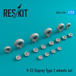 Reskit RS72-0218 - 1/72 V-22 Osprey Type 2 wheels set scale model Resin Detail