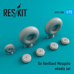 Reskit RS72-0240 - 1/72 De Havilland Mosquito wheels set, scale Resin Detail