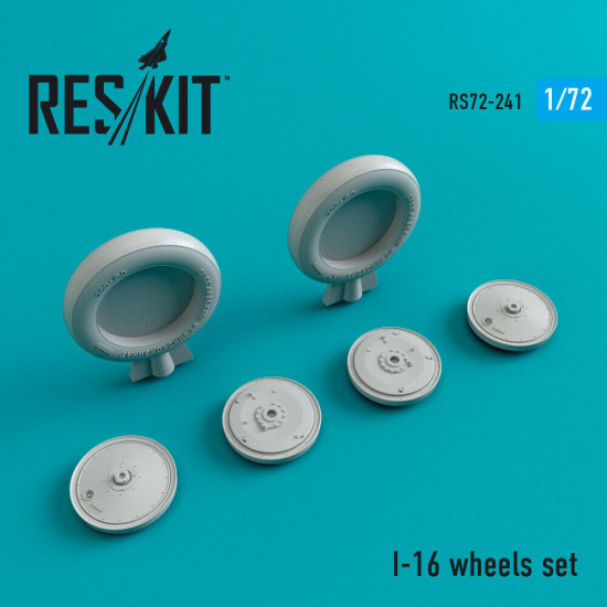 Reskit RS72-0241 - 1/72 I-16 wheels set, scale model Resin Detail kit