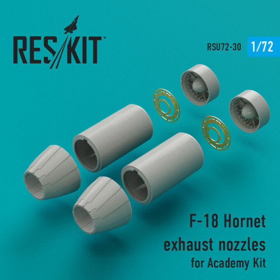 Reskit RSU72-0030 - 1/72 F-18 Hornet exhaust nozzles for Academy kit model scale