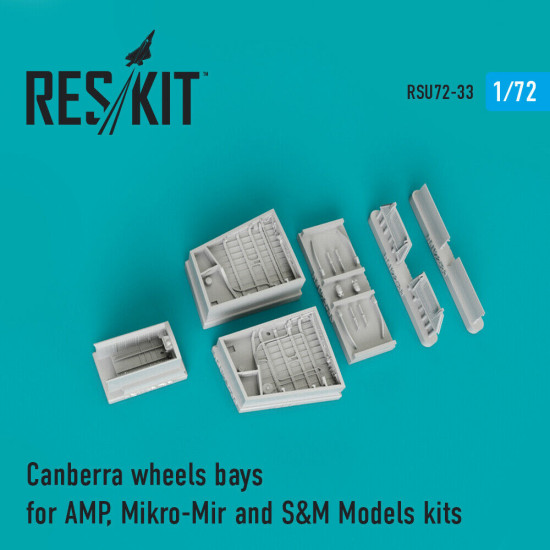 Reskit RSU72-0033 - 1/72 Canberra wheels bays for AMP, Mikro-Mir and SM Models