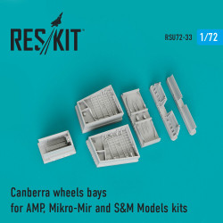 Reskit RSU72-0033 - 1/72 Canberra wheels bays for AMP, Mikro-Mir and SM Models