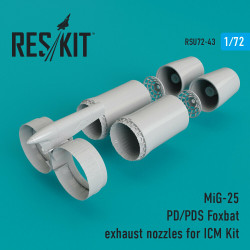 Reskit RSU72-0043 - 1/72 MiG-25 PD/PDS Foxbat exhaust nozzles for ICM Kit scale