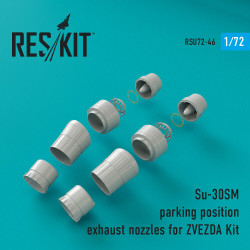 Reskit RSU72-0046 - 1/72 Su-30SM parking position exhaust nozzles for ZVEZDA Kit