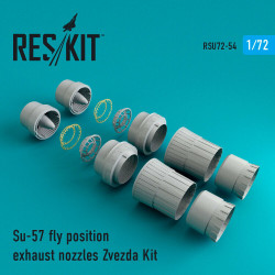 Reskit RSU72-0054 - 1/72 Su-57 fly position exhaust nozzles Zvezda Kit model