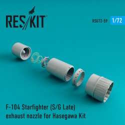 Reskit RSU72-0059 - 1/72 F-104 Starfighter (S/G Late) exhaust nozzle Hasegawa