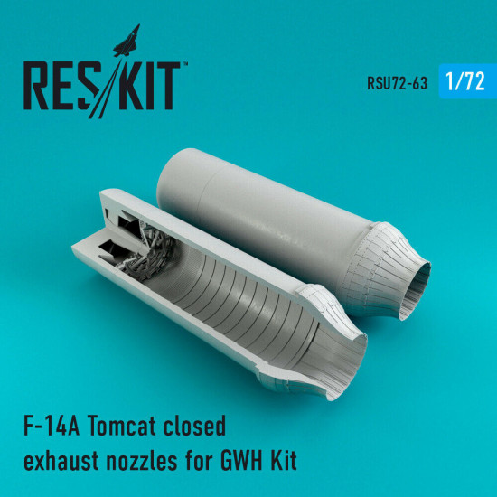 Reskit RSU72-0063 - 1/72 F-14A Tomcat closed exhaust nozzles for GWH Kit model Reskit RSU72-0063 - 1/72 F-14A Tomcat closed exhaust nozzles for GWH Kit model