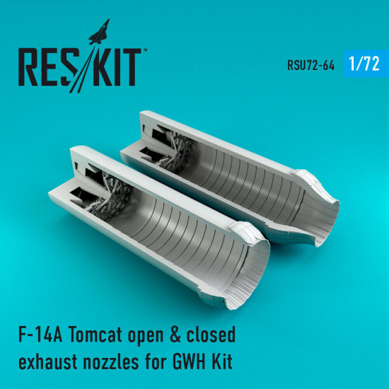 Reskit RSU72-0064 1/72 F-14A Tomcat open & closed exhaust nozzles for GWH Kit