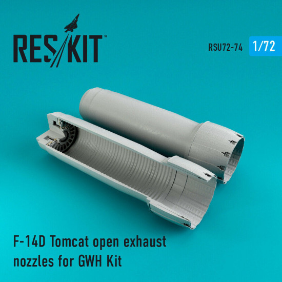 Reskit RSU72-0074 - 1/72 F-14D Tomcat open exhaust nozzles for GWH model Kit