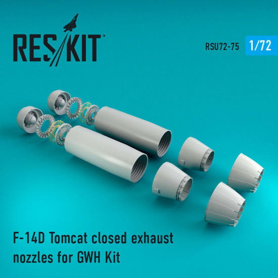 Reskit RSU72-0075 - 1/72 F-14D Tomcat closed exhaust nozzles for GWH Kit scale