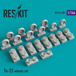 Reskit RS144-001 - 1/144 Tu-22 wheels set scale Upgrade set Resin Detail kit