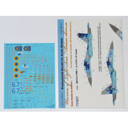 Decal Set for  Sukhoi Su-27UBM, Ukranian Air Forces, digital camouflage (decals with masks) 1/48 Scale Foxbot 48-067A
