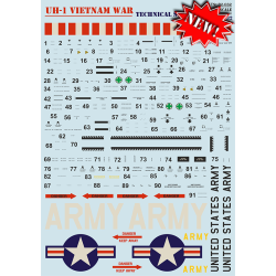 Print Scale 32-032 - 1/32 - UH-1 Air Ambulance in Vietnam War (Tech.Stencils)