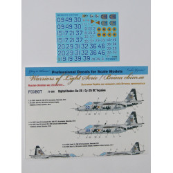 DECALS FOR DIGITAL ROOKS SUKHOI SU-25 1/72 SCALE Foxbot 72-056