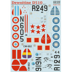 Print Scale 72-409 - 1/72 - Dewoitine D.510. Part 2 . Decal sheet