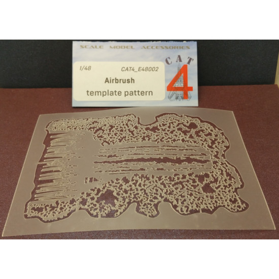 CAT4 E48002 - 1/48 - Airbrush template pattern (soft). Photo etched