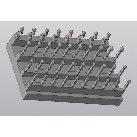 Metallic Details Control handles. Part 1 1/48 MDR4868 scale model resin kit