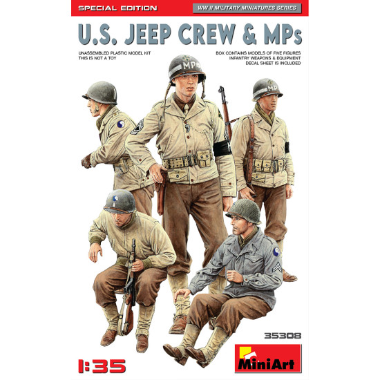 Miniart 35308 - 1/35 - American jeep crew and military police officers model