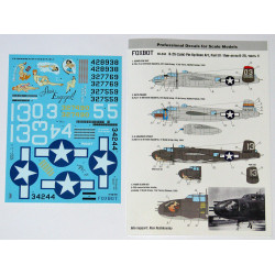 Decal for B-25G/H/J Mitchell Pin-Up Nose Art w/o Stencils Part 4 1/48 Scale Foxbot 48-044A - Model Kit