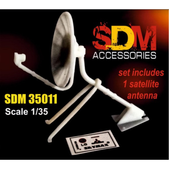 SDM 35011 - 1/35 - Satellite antenna. L=50mm, H=60mm, D=31mm. 1 pcs