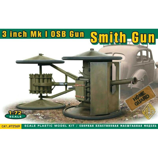 ACE 72569 - 1/72 - 3in Smith Gun Inch Mk I OSB Gun Plastic model kit