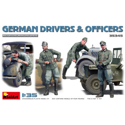 Miniart 35345 - 1/35 - German drivers & officers plastic scale model kit
