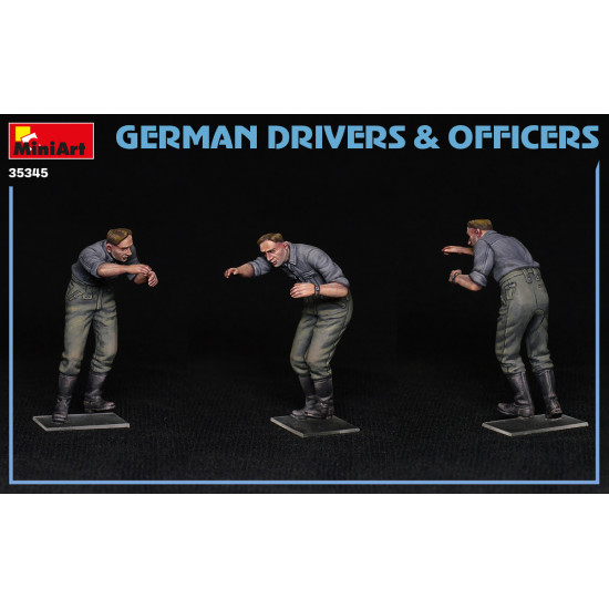 Miniart 35345 - 1/35 - German drivers & officers plastic scale model kit