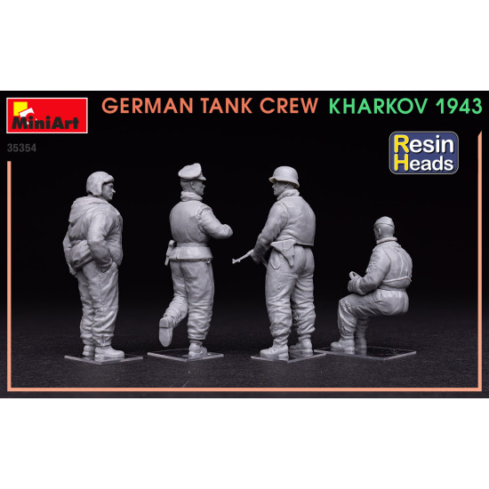 Miniart 35354 - 1/35 - German tank crew. Kharkov 1943. resin heads model kit