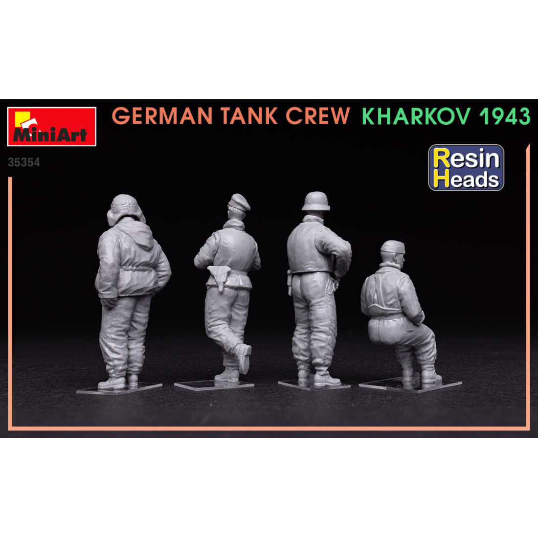 Tamiya 35354 1/35 Military Figure Model Kit WWII German Wehrmacht Tank Crew Set