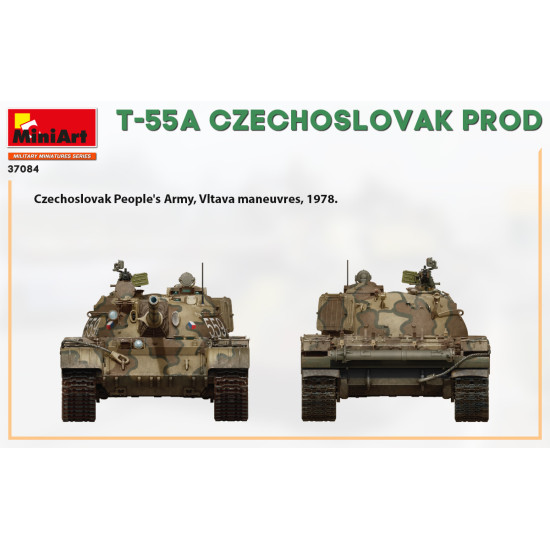 Miniart 37084 - 1/35 - T-55A Czechoslovak production. scale plastic model kit