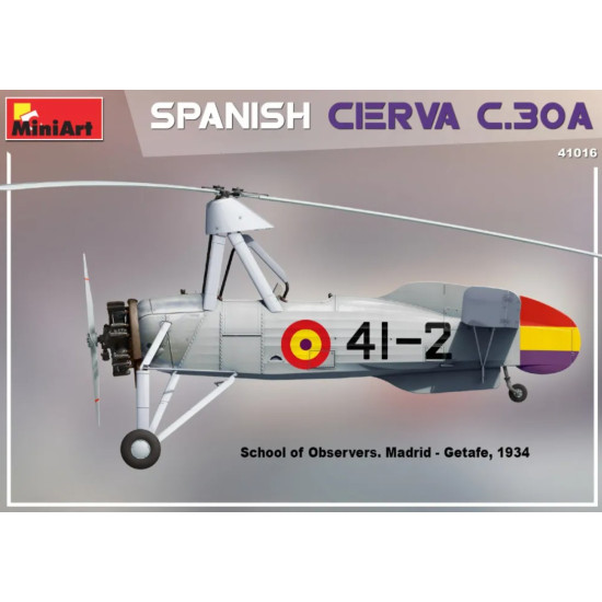 Us Stock Miniart 41016 - 1/35 - Spanish Cierva C.30a, Reconnaissance Gyroplane, Scale Us Stock Miniart 41016 - 1/35 - Spanish Cierva C.30a, Reconnaissance Gyroplane, Scale