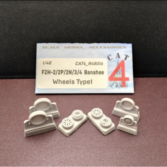 CAT4 R48016 - 1/48 - F2H-2/2P/2N/3/4 Banshee wheels type1. Resin parts