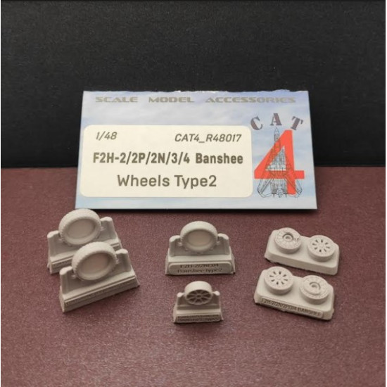 CAT4 R48017 - 1/48 - F2H-2/2P/2N/3/4 Banshee wheels type 2. Resin parts