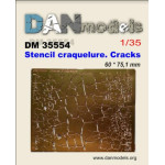 Dan Models DM 35554 - 1/35 Stencil. Cracks, craquelure. Size 60 75.1 mm, Accessories Scale kit