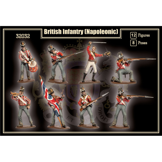 Mars Figures 32032  British Infantry Napoleonic 12 figures 1/32 scale models 
