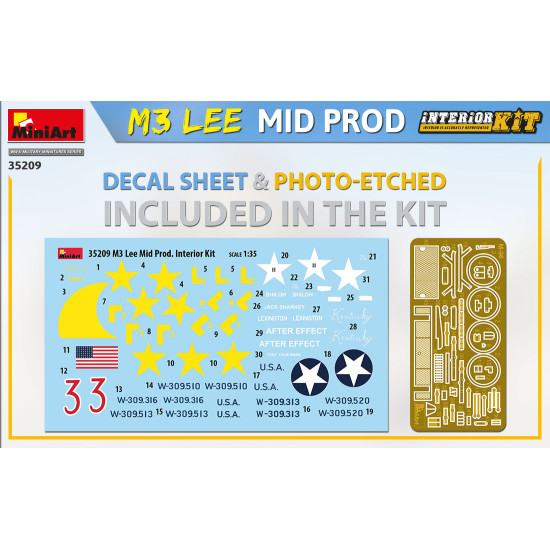 Miniart 35209 - 1/35 M3 Lee mid prod. interior kit WWII military miniatures