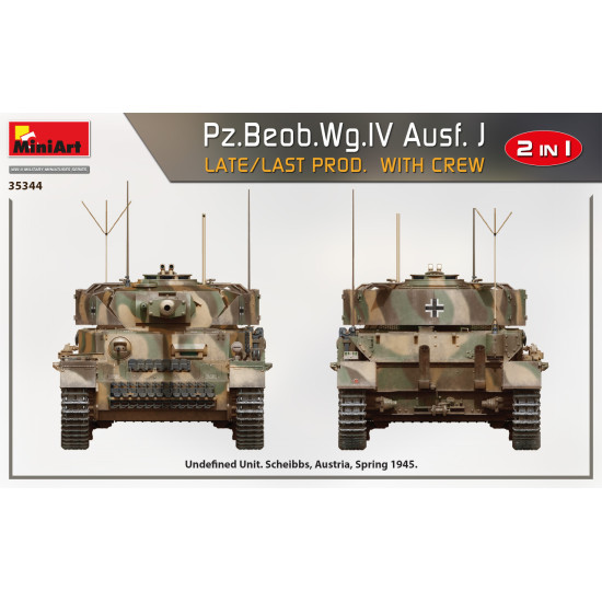 Miniart 35344 - 1/35 Pz.Beob.Wg.IV Ausf. J late/last prod. 2 in 1 W/Crew scale