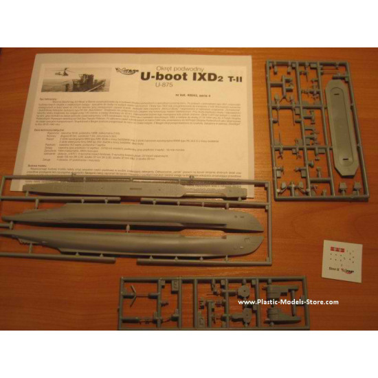 U-875 type IXD2 urm II + Fa 330 German Submarine WWII 1/400 Mirage 40043