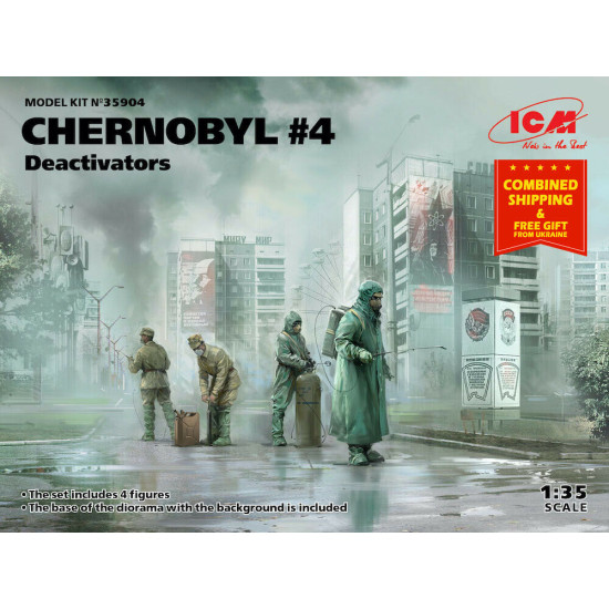 ICM 35904 - 1/35 Chernobyl 4 Deactivators 4 figures scale model kit
